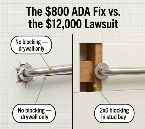 ADA compliance comparison showing the cost of getting it right versus potential lawsuit penalties