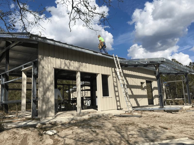 Condo conversion common-area renovation in St. Petersburg, Florida — lobby and elevator vestibule build-out