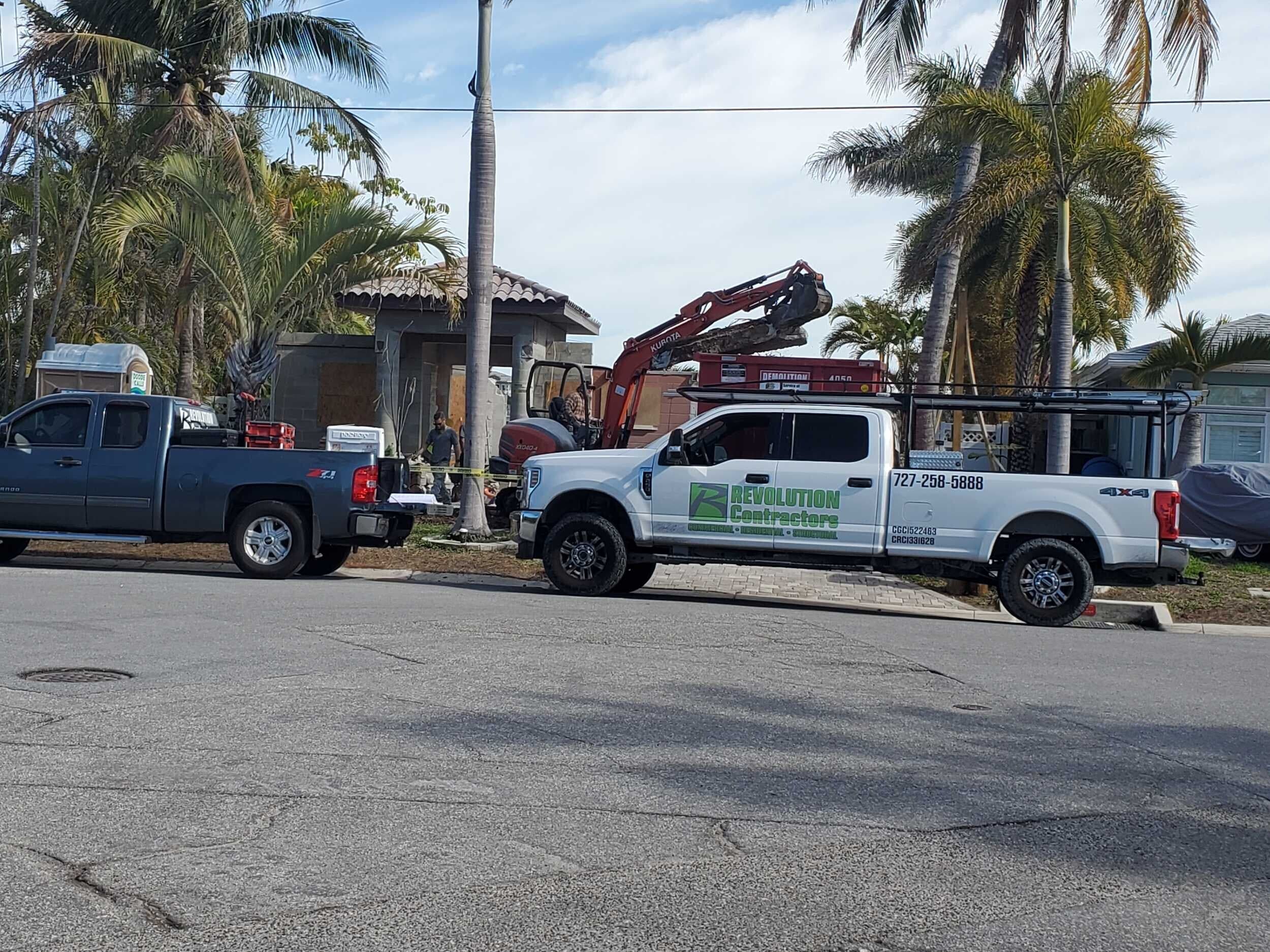 Custom home under construction showing exterior progress in St. Petersburg