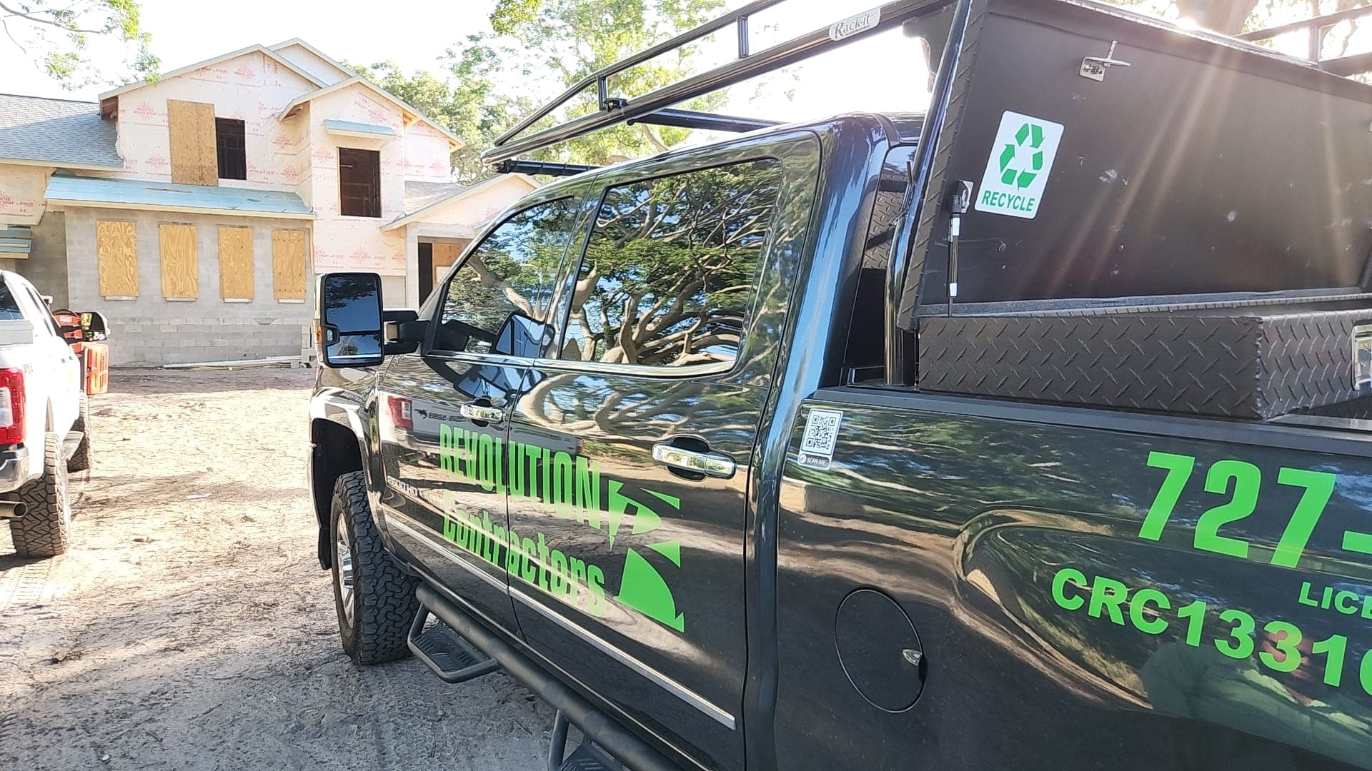 Roof decking showing nail pattern and underlayment during a Pinellas County re-roof