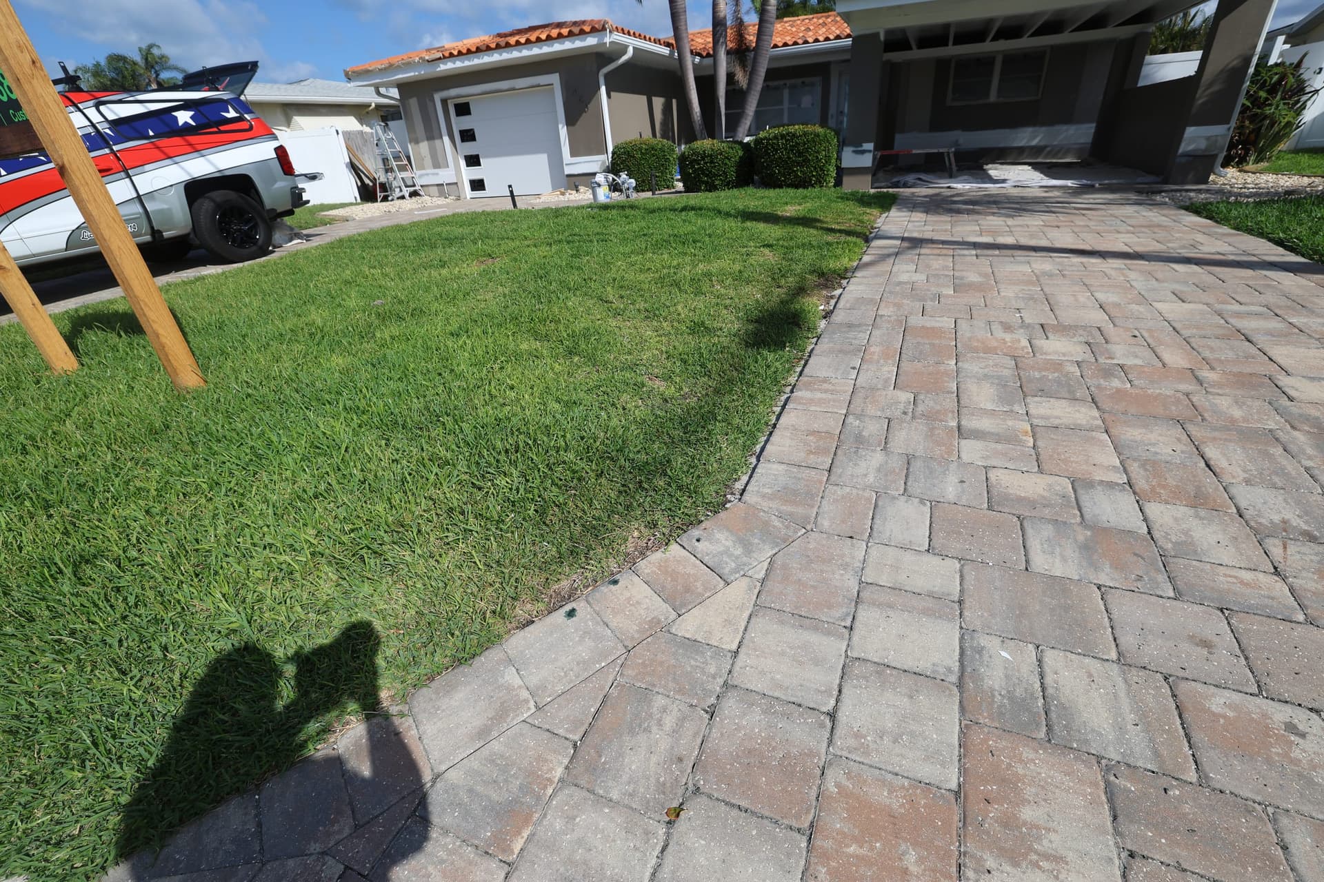 Wind mitigation renovation in progress on a Pinellas County coastal home