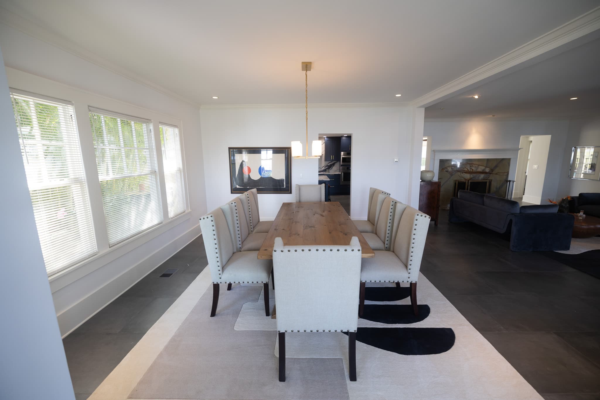 Renovated dining room with updated finishes in an Old Northeast St. Petersburg home