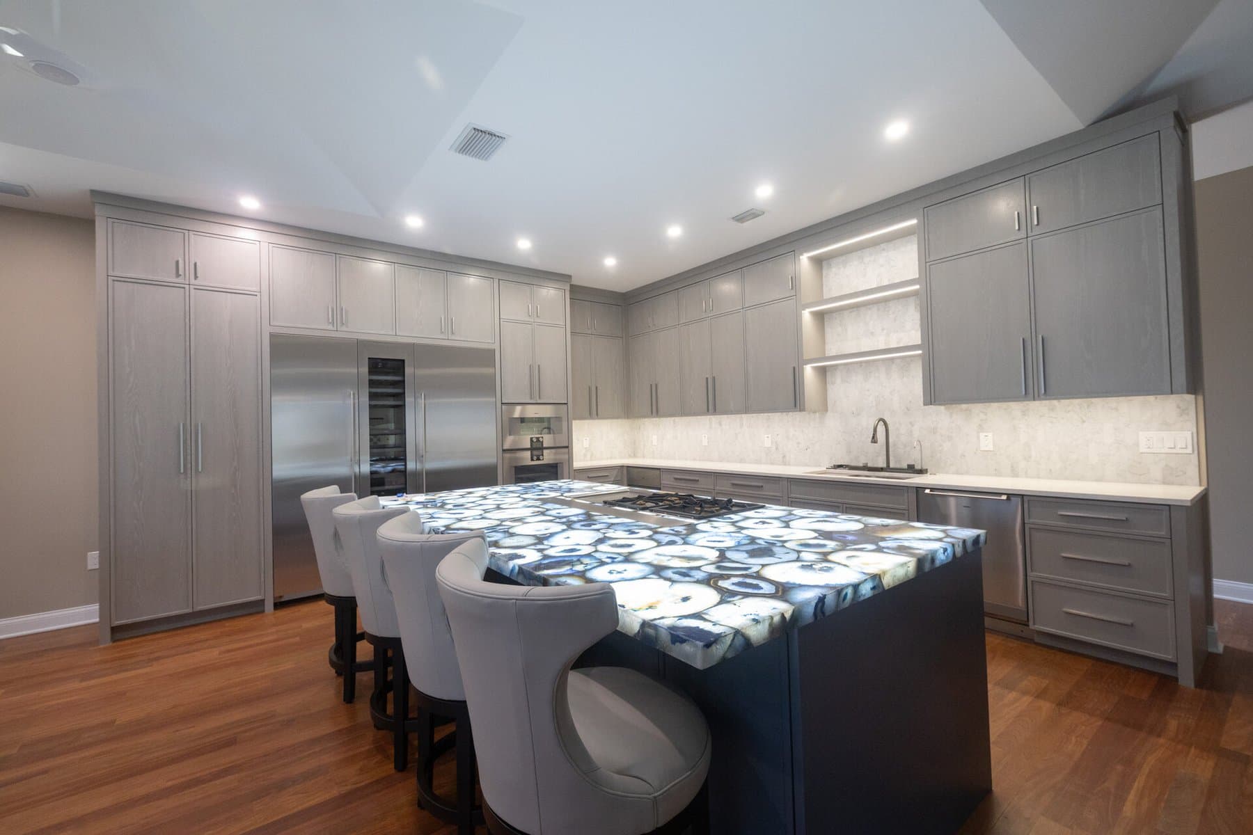 Finished agate island kitchen by Revolution Contractors in St. Petersburg