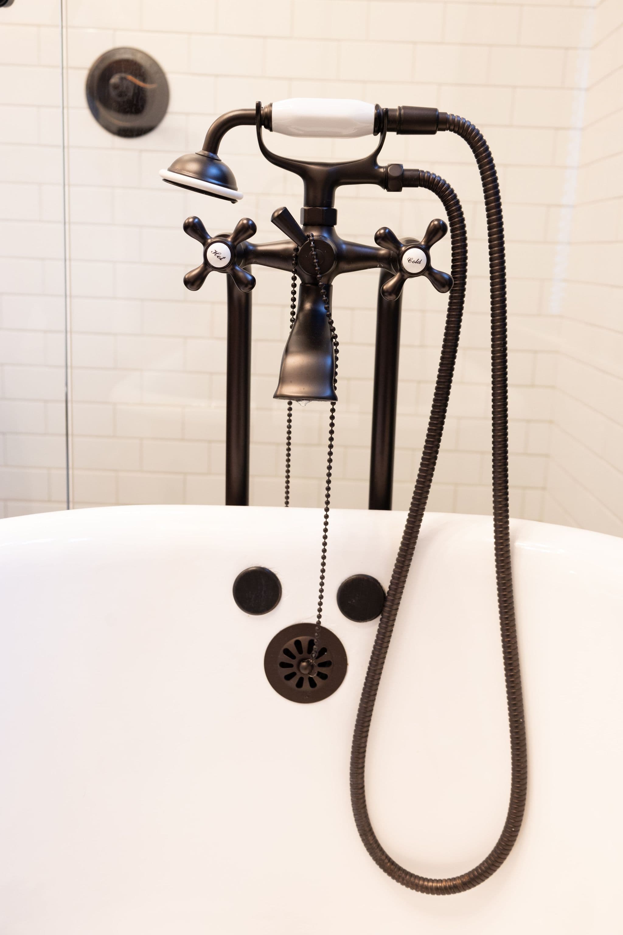 Finished bathroom faucet and fixtures