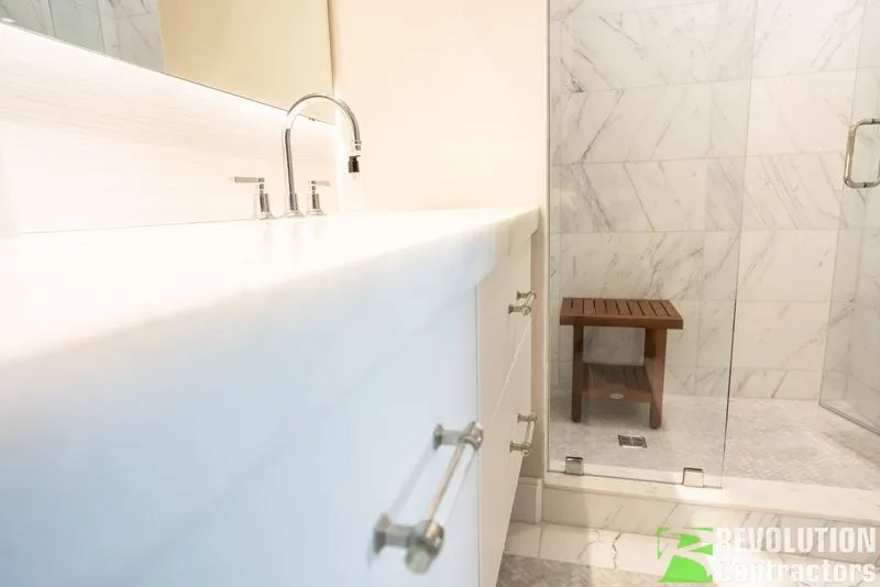 Custom bathroom tub installation