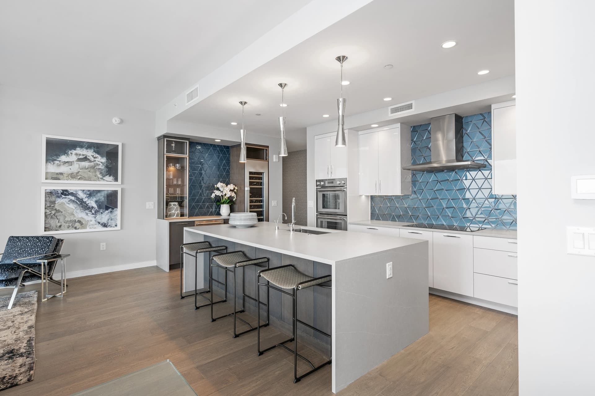 Modern kitchen in a renovated St. Petersburg condo