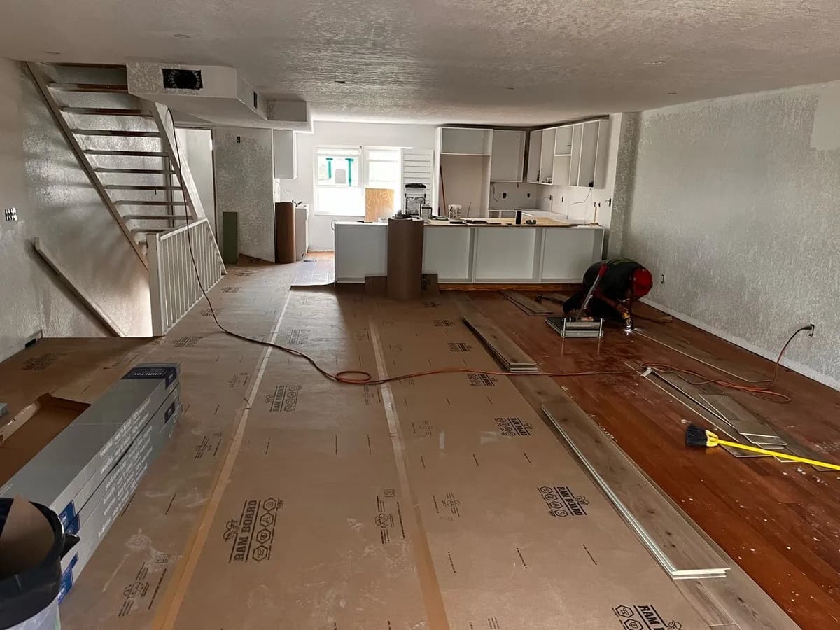Kitchen installation in progress at Pinellas Bayway home