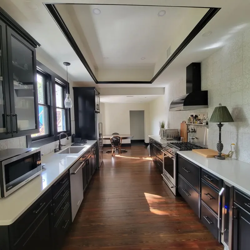 Finished bungalow kitchen remodel in an older St. Petersburg home