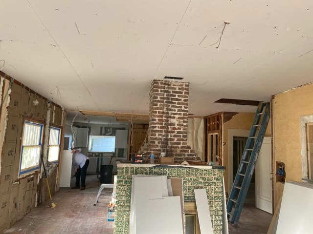 Kitchen demolition in progress during a St. Petersburg remodel