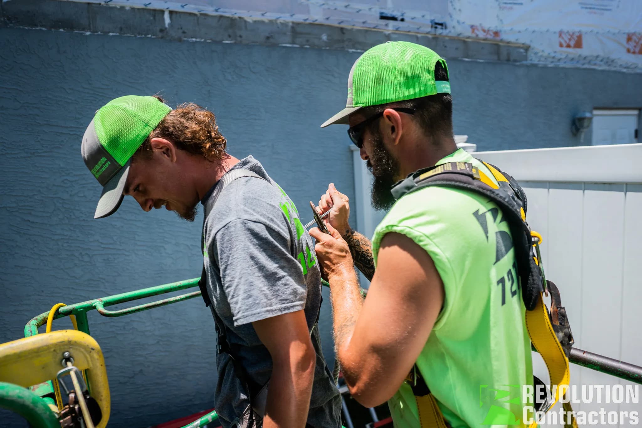 Revolution Contractors in-house W-2 carpenters on a project site in St. Petersburg